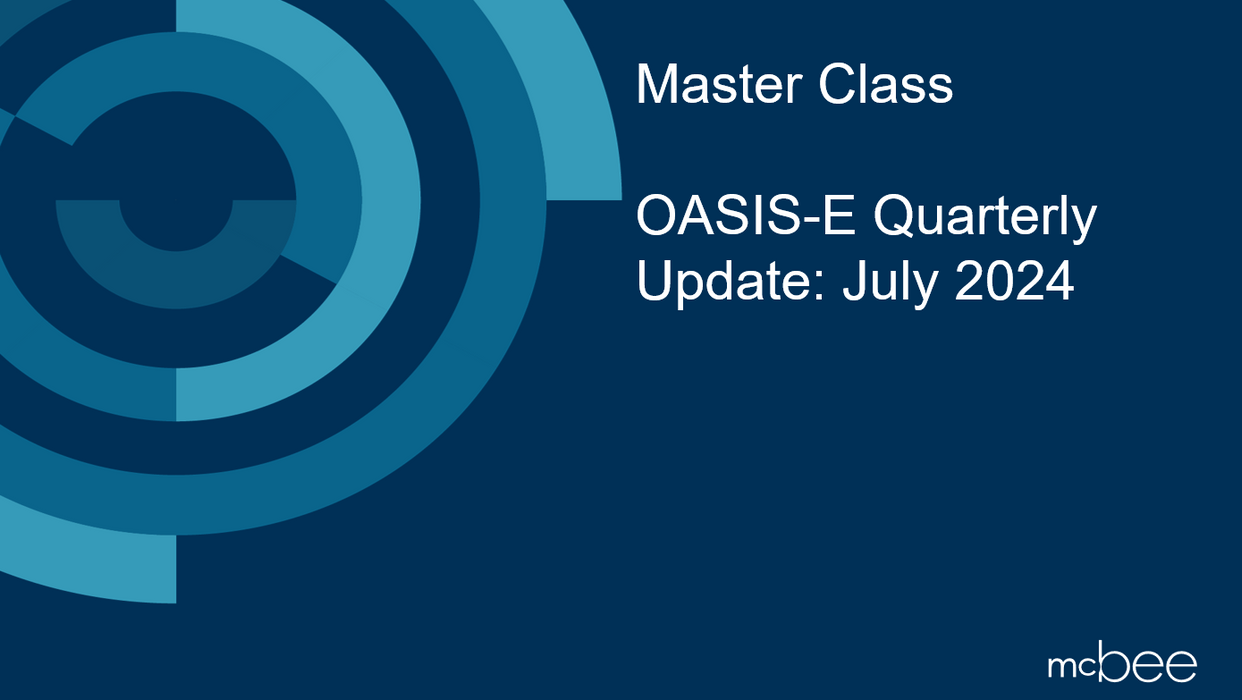 OASIS-E Quarterly Update: July 2024